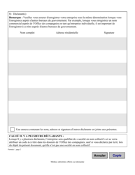 Forme 1 Enregistrement D&#039;un Nom Commercial - Manitoba, Canada (French), Page 3