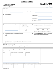 Document preview: Application for Cancellation of Registration - Manitoba, Canada