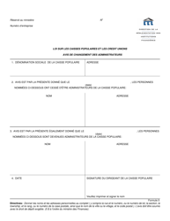 Form 5 Notice of Change of Directors - Manitoba, Canada (English/French), Page 2
