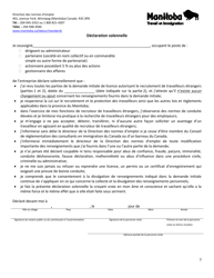 Renouvellement De Licence Autorisant Le Recrutement De Travailleurs Etrangers - Manitoba, Canada (French), Page 2