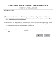Application for Approval to Continue in Another Jurisdiction - Manitoba, Canada, Page 3
