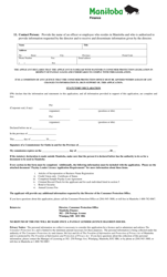 Application for a Licence as a Payday Lender - Manitoba, Canada, Page 4