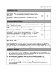 Form 45-110F2 Risk Acknowledgement - British Columbia, Canada, Page 2