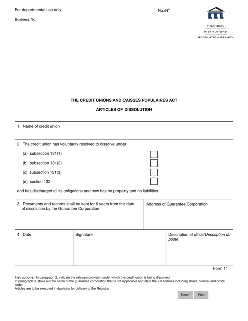 Form 11  Printable Pdf
