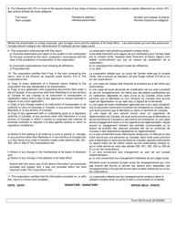 Form 28 Annual Business Return - Manitoba, Canada (English/French), Page 2
