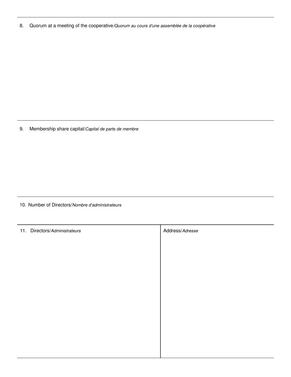 Form 5A Restated Articles of Incorporation - Multi-Stakeholder Cooperatives - Manitoba, Canada (English / French), Page 4