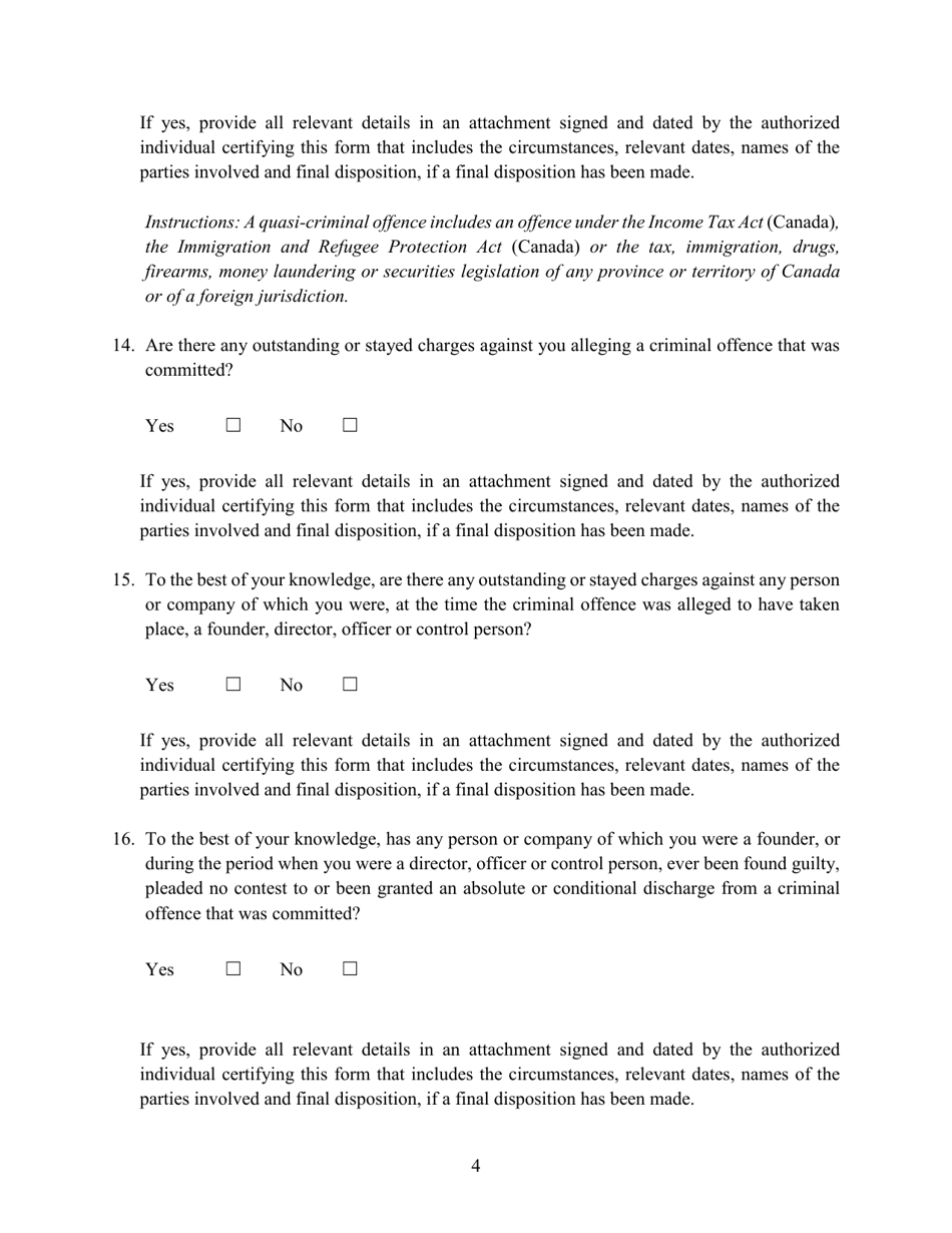 Form 45-110F4 Portal Individual Information - British Columbia, Canada, Page 4