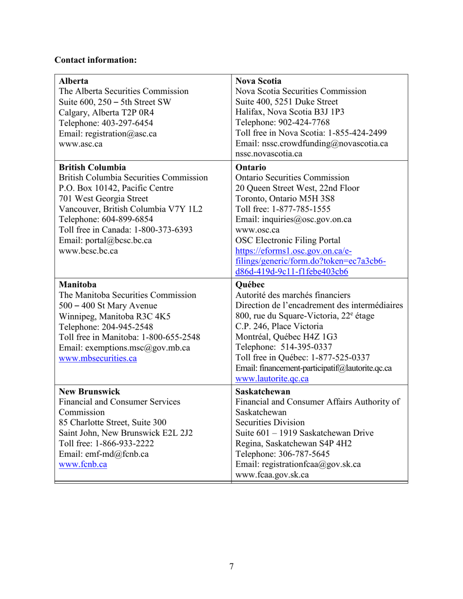 Form 45-110F4 Portal Individual Information - British Columbia, Canada, Page 7