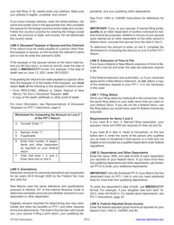 Form PIT-EZ Quick Reference Instructions for New Mexico Personal Income Tax Return - New Mexico, Page 2