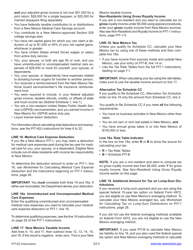 Form PIT-EZ Quick Reference Instructions for New Mexico Personal Income Tax Return - New Mexico, Page 4