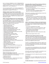 Form PIT-EZ Quick Reference Instructions for New Mexico Personal Income Tax Return - New Mexico, Page 5