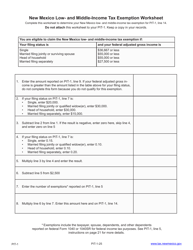 Instructions for Form PIT-1 New Mexico Personal Income Tax Return - New Mexico, Page 25