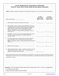 Instructions for Form PIT-1 New Mexico Personal Income Tax Return - New Mexico, Page 29