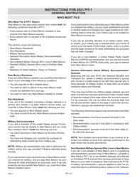 Instructions for Form PIT-1 New Mexico Personal Income Tax Return - New Mexico, Page 2
