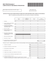 Form FID-1 Fiduciary Income Tax Return - New Mexico, Page 3