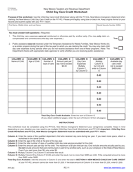 Instructions for Form PIT-RC New Mexico Rebate and Credit Schedule - New Mexico, Page 11