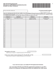 Form PIT-CR Business-Related Income Tax Credit Schedule - New Mexico, Page 2