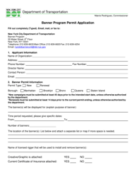 Document preview: Banner Program Permit Application - New York City