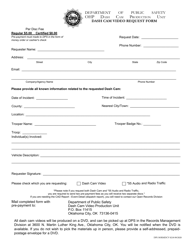 Document preview: Form DPS303RMDCV Dash Cam Video Request Form - Oklahoma