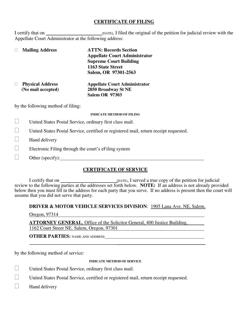 Petition for Judicial Review (Driver  Motor Vehicle Services Division) - Oregon, Page 9