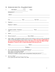Grievance Form - Texas, Page 2