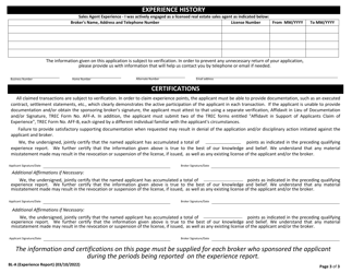 Form BL-A Supplement A Qualifying Experience Report for a Broker License - Texas, Page 3
