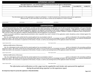 TREC Form BL-B Supplement B Qualifying Experience Report for a Broker License After an Application Has Been Filed - Texas, Page 3