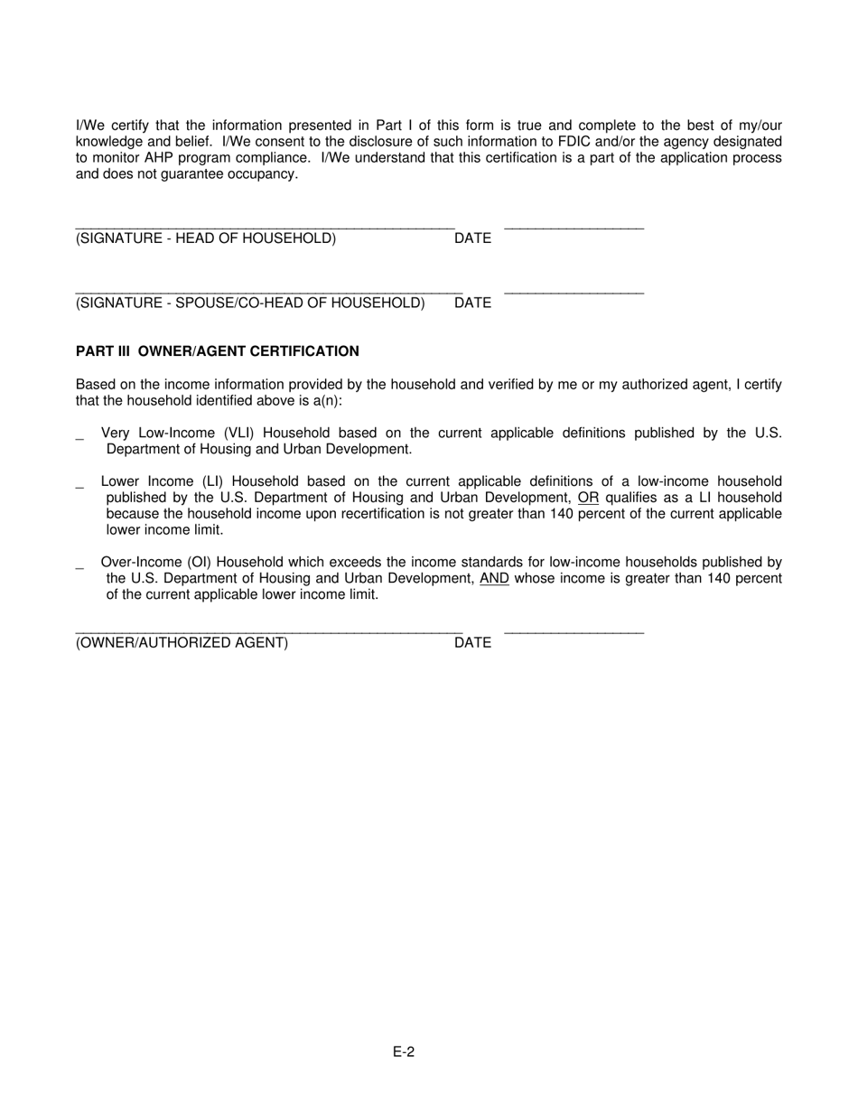 Tenant Income Certification Affordable Housing Program Fill Out Sign Online And Download 1910