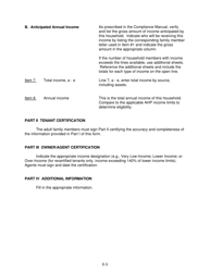 Tenant Income Certification - Affordable Housing Program, Page 5