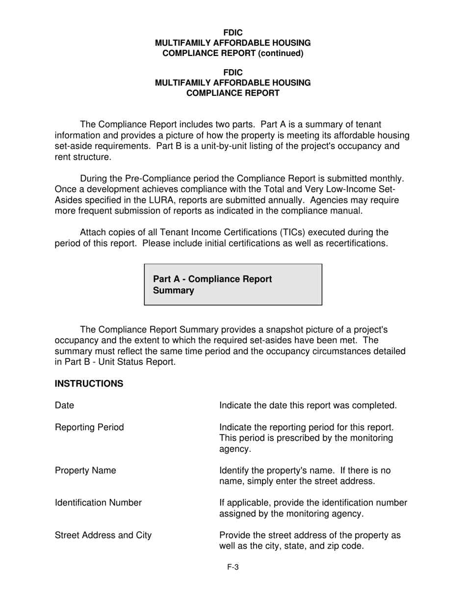 Fdic Multifamily Affordable Housing Compliance Report Fill Out Sign Fdic Multifamily Affordable Housing Compliance Report Fill Out Sign