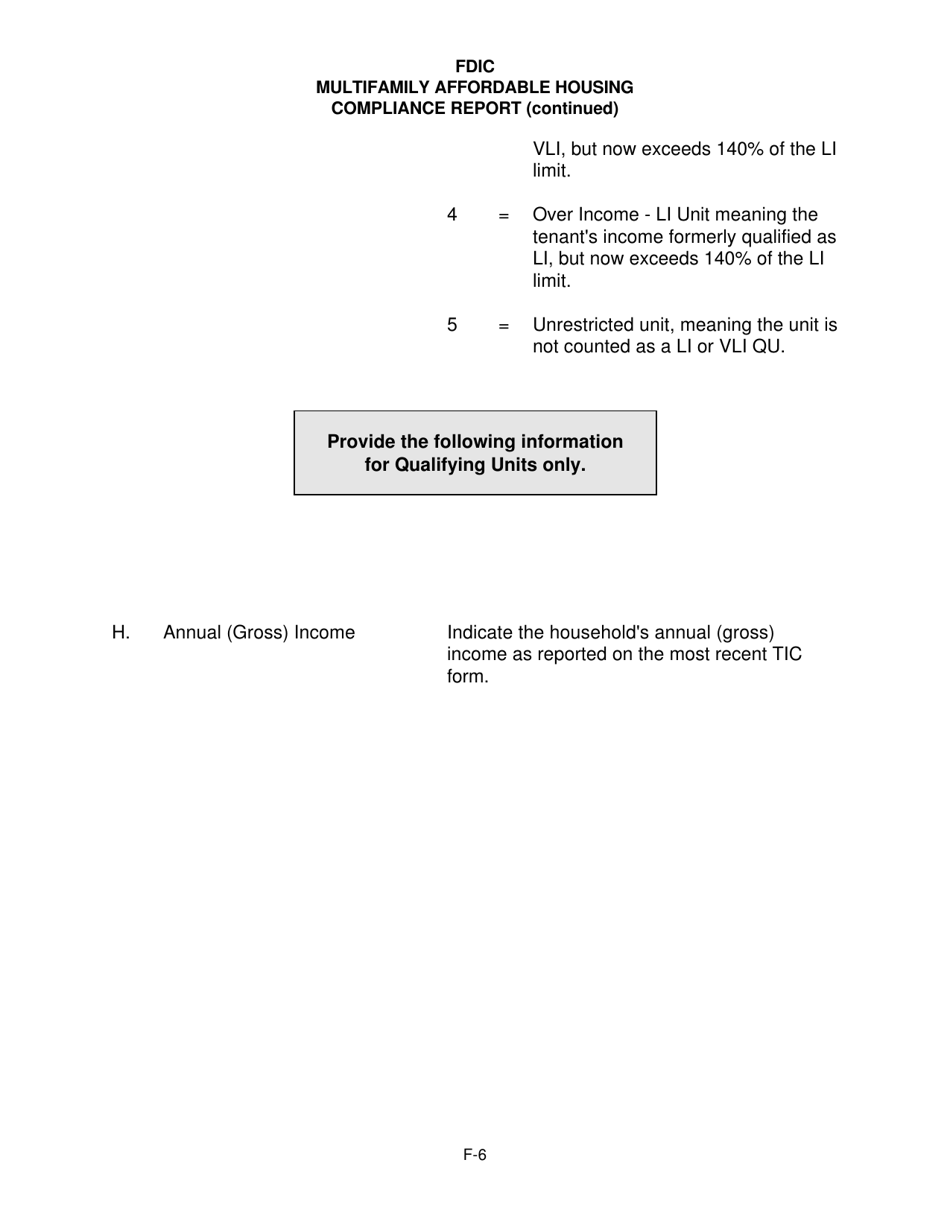 Fdic Multifamily Affordable Housing Compliance Report, Page 6
