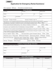 Form PA600 ERA Application for Emergency Rental Assistance - Pennsylvania