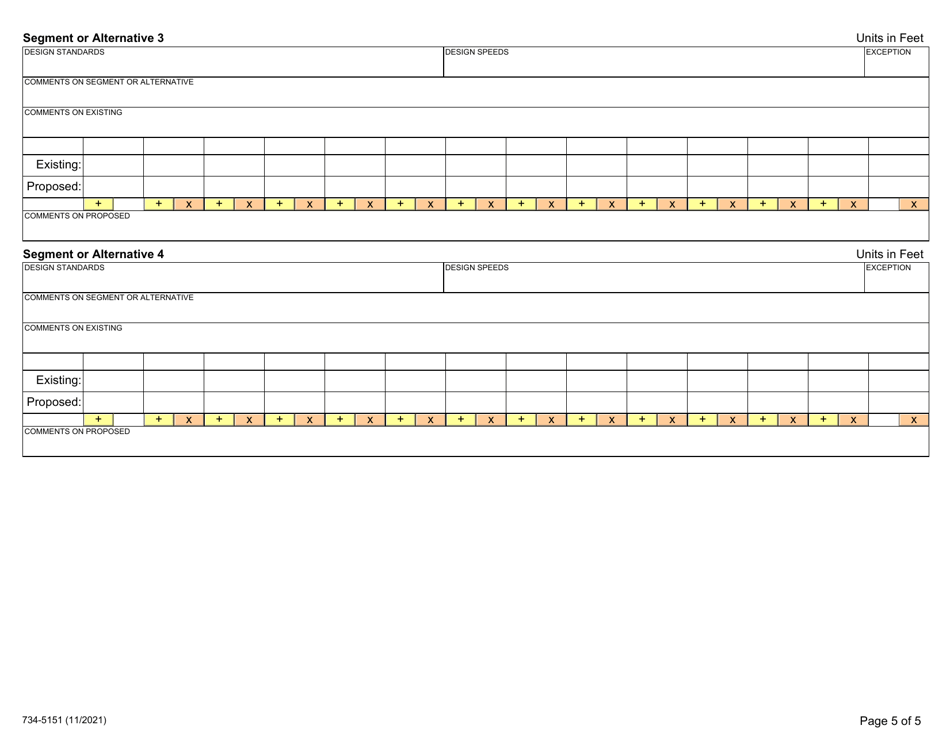Form 734-5151 Local Agency Technical Scope Sheet - Oregon, Page 5