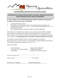 General Plan Review Form - Wyoming