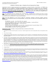 Form GWS-45 General Purpose Water Well Permit Application - Colorado, Page 2