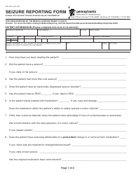 Document preview: Form DL-121 Seizure Reporting Form - Pennsylvania