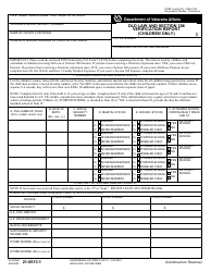 VA Form 21-0513 Old Law and Section 306 Verification Report