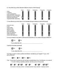 Hospital Staff Relationships Evaluation Survey Form, Page 2