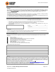 Application for Occupancy Permit - Northern Territory, Australia, Page 2