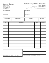 Document preview: Purchase/Check Request Form - Journey Church