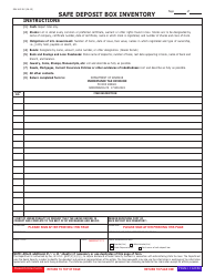 Form REV485 Safe Deposit Box Inventory - Pennsylvania, Page 2