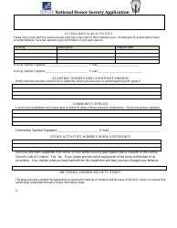 National Honor Society Application Form - Suffolk Public Schools - Suffolk, Virginia, Page 2