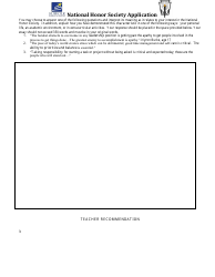 National Honor Society Application Form - Suffolk Public Schools - Suffolk, Virginia, Page 3