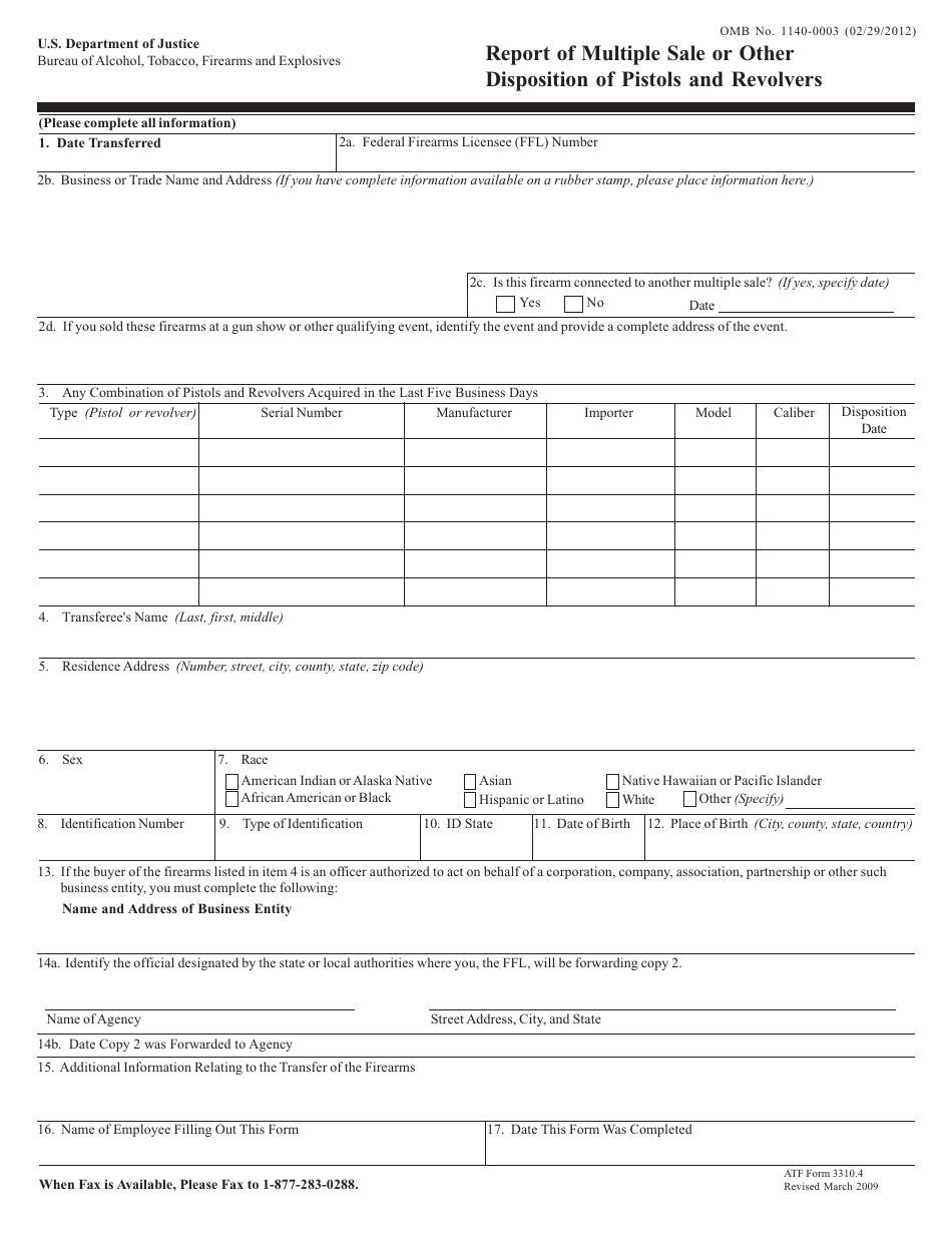 Atf Form 33104 Fill Out Sign Online And Download Fillable Pdf
