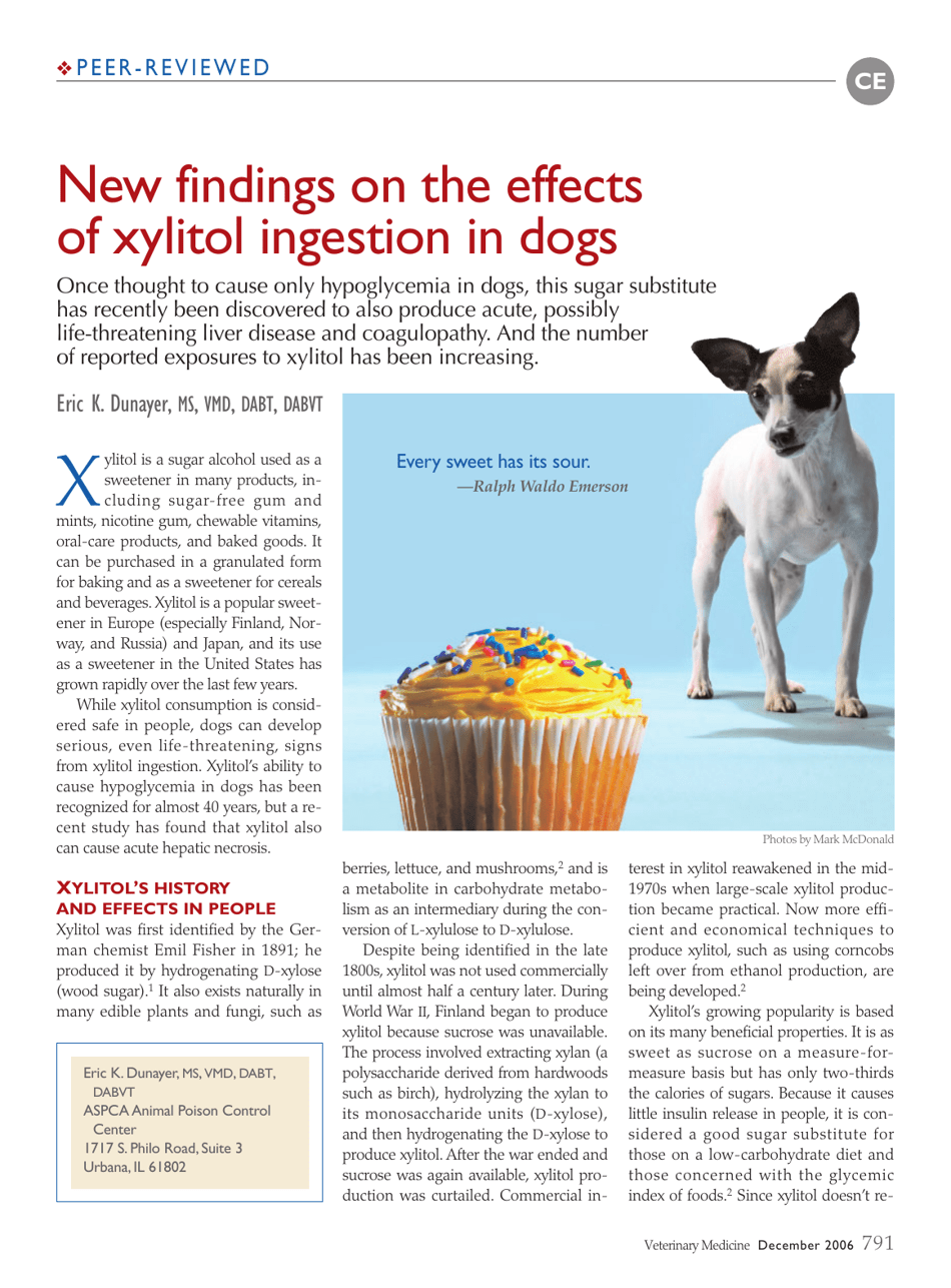 New Findings on the Effects of Xylitol Ingestion in Dogs Eric K