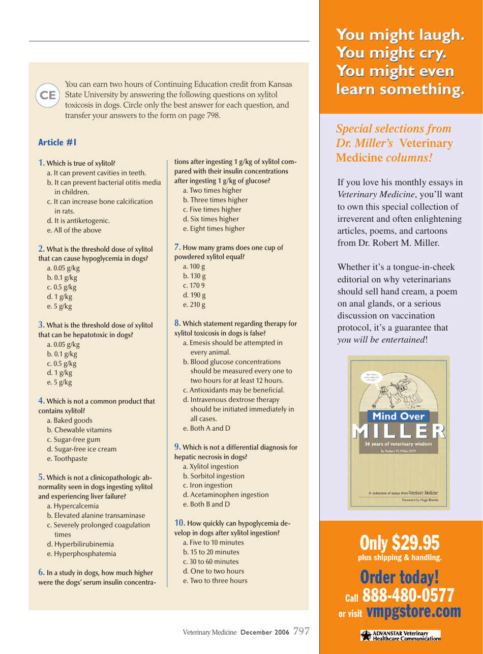 New Findings on the Effects of Xylitol Ingestion in Dogs - Eric K. Dunayer, Page 5