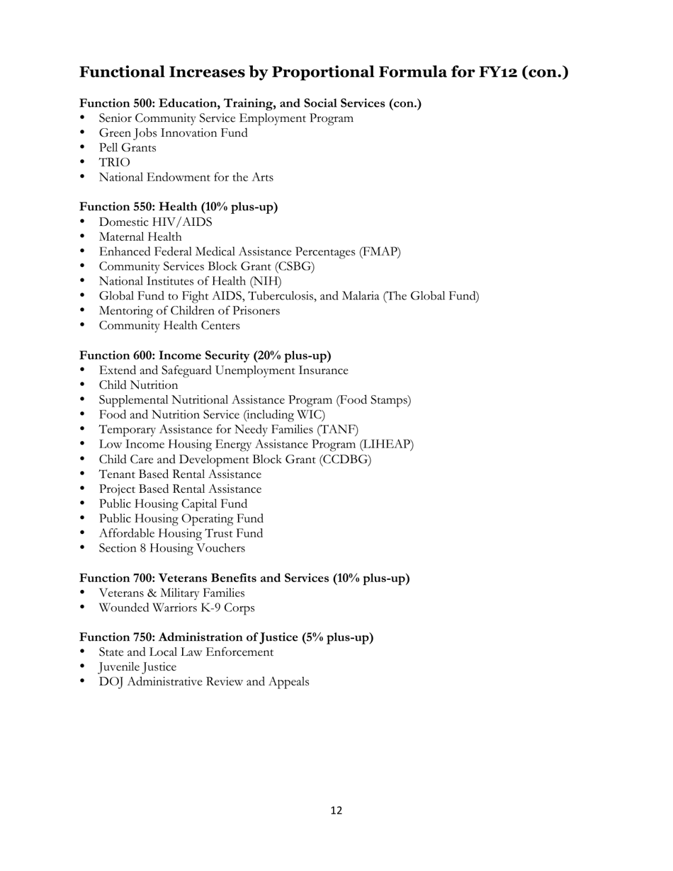 The Peoples Budget - Budget of the Congressional Progressive Caucus, Page 12