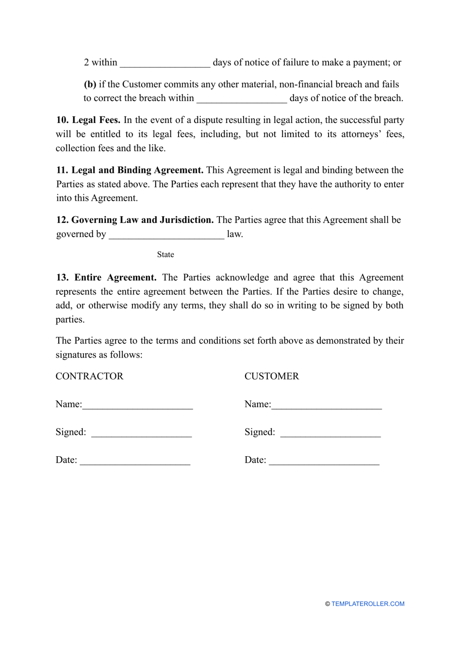 Hawaii Independent Contractor Agreement Template - Fill Out, Sign ...