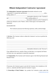 Independent Contractor Agreement Template - Illinois