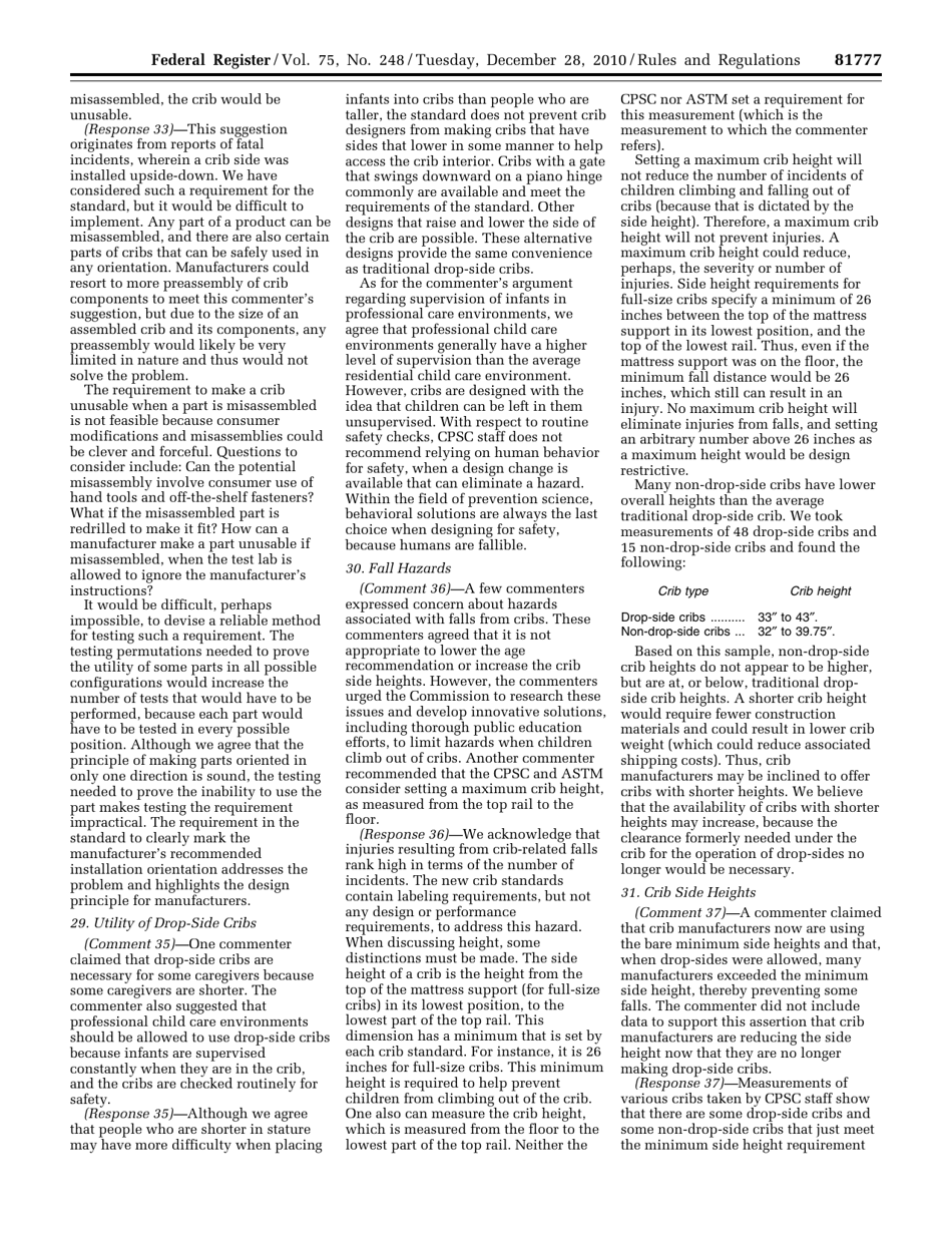 Federal Register Rules and Regulations Part Iii Safety Standards for